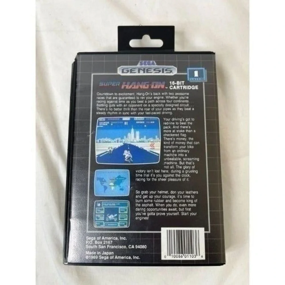 Super Hang-On Sega Genesis -with Original Manual & Cartridge CIB Authentic!